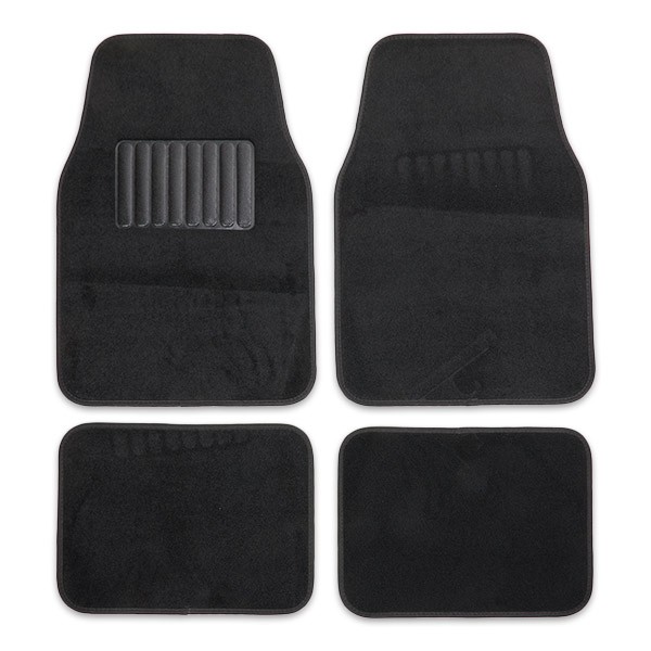 Ensemble de tapis de sol 215A0976 RIDEX Textile, avant et arrière, Quantité: 4, noir, Adaptation universelle, 65x45, 33x44